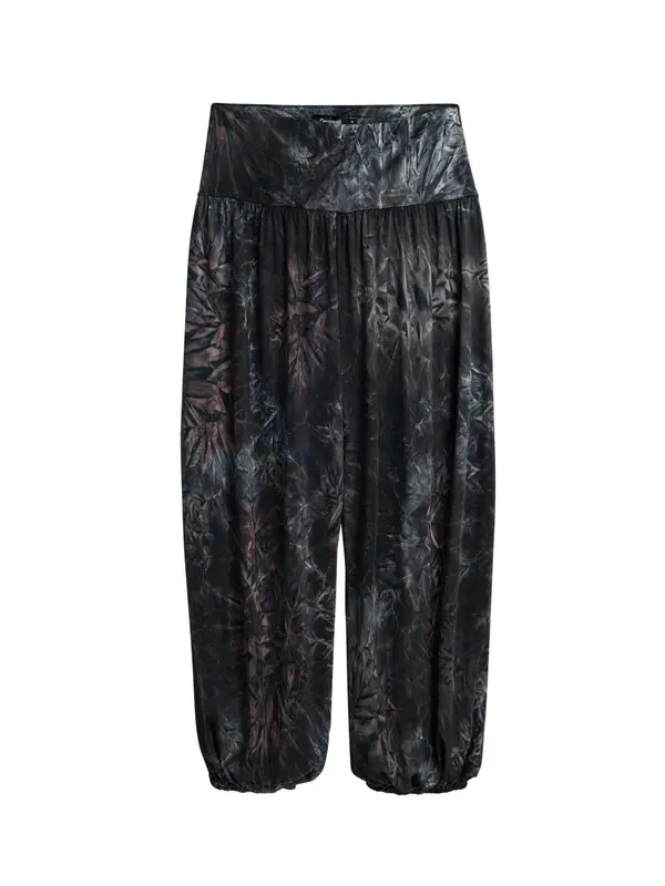 Desigual Desigual Hlače  rjava / lila / črna / srebrna