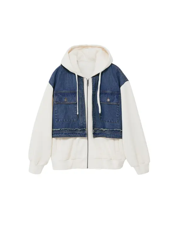 Desigual Desigual Jopa na zadrgo  moder denim / bela