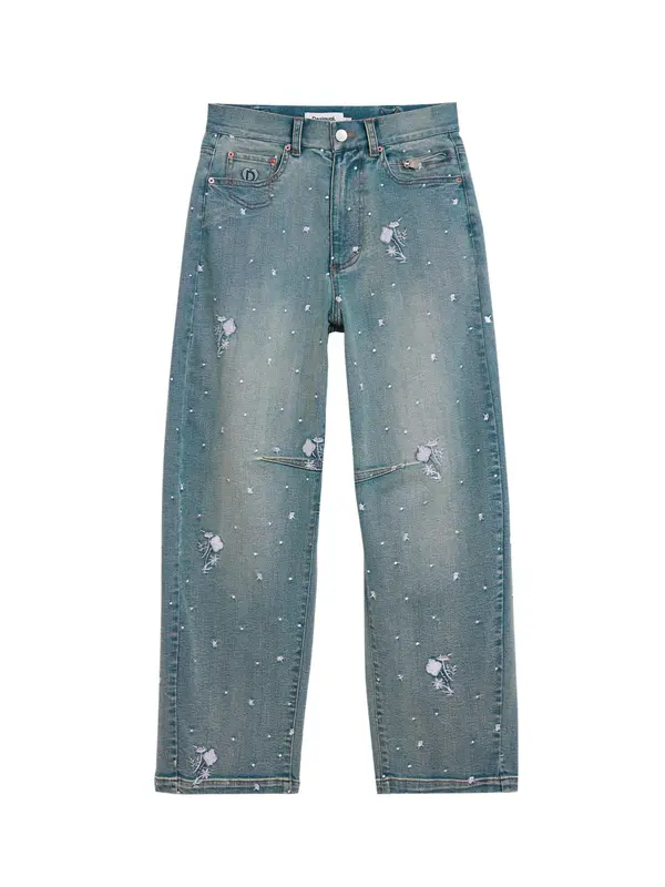 Desigual Desigual Kavbojke  kobalt modra
