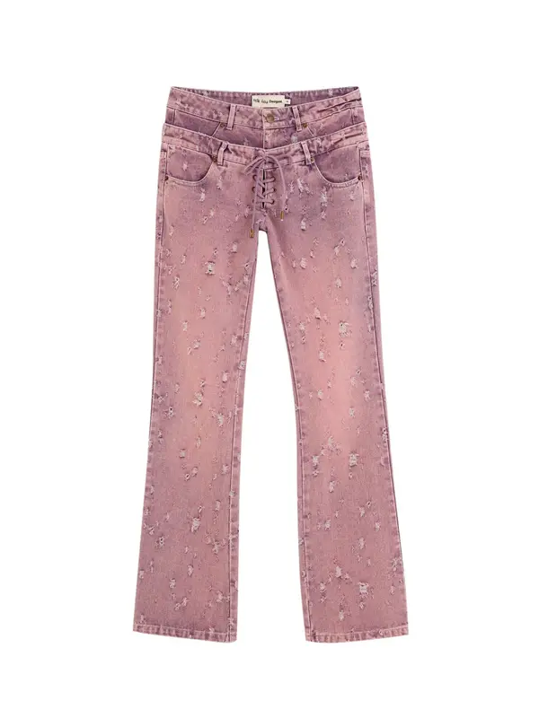 Desigual Desigual Kavbojke 'Masha Popova'  pastelno rdeča / pegasto rdeča