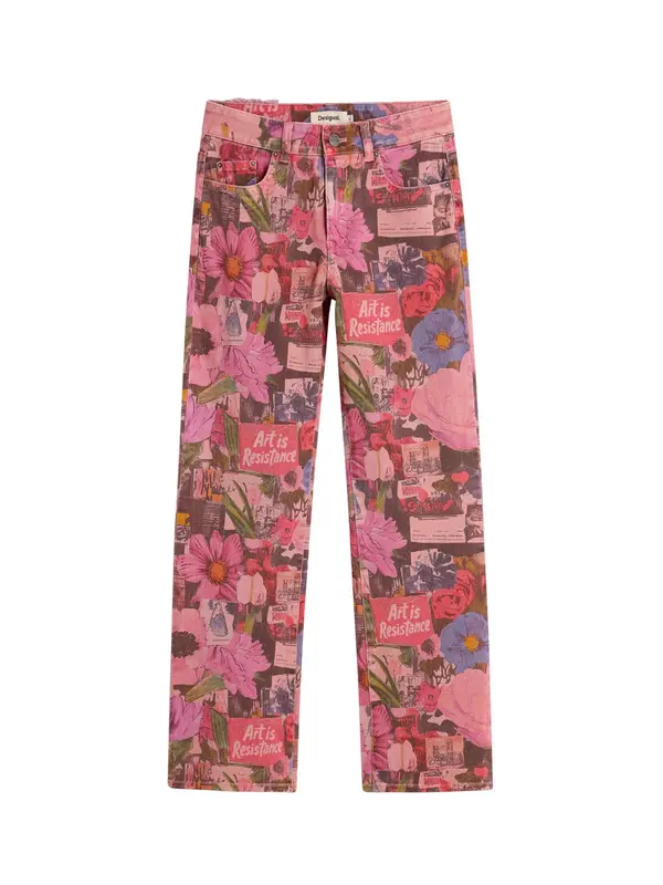 Desigual Desigual Kavbojke  mešane barve / pastelno rdeča