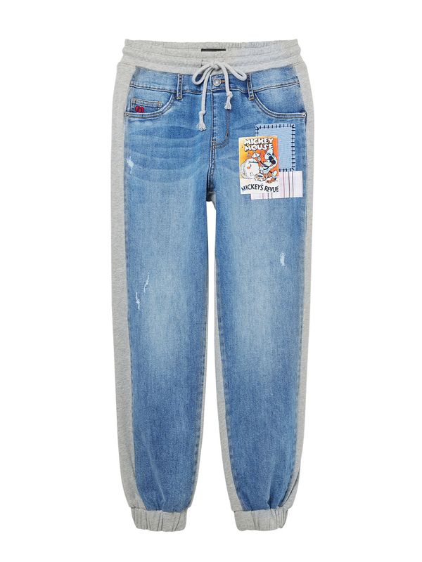 Desigual Desigual Kavbojke 'Mickey Mouse'  moder denim / siva / oranžna / črna