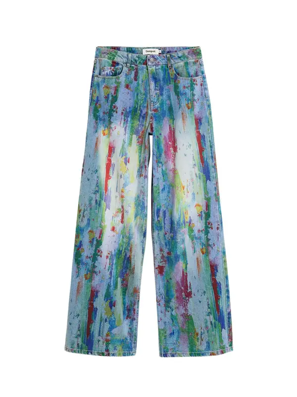 Desigual Desigual Kavbojke  moder denim / rumena / zelena / rdeča