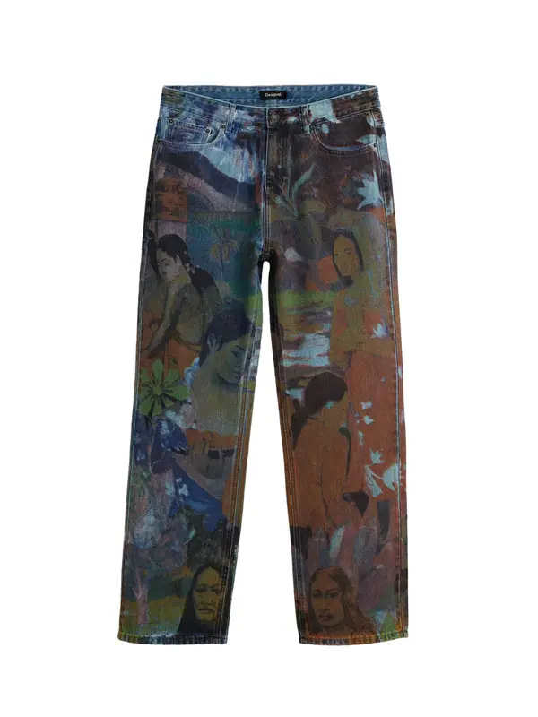 Desigual Desigual Kavbojke  moder denim / svetlo modra / rjasto rjava / svetlo zelena
