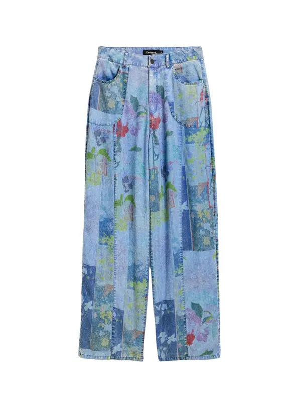 Desigual Desigual Kavbojke  moder denim / travnato zelena / roza