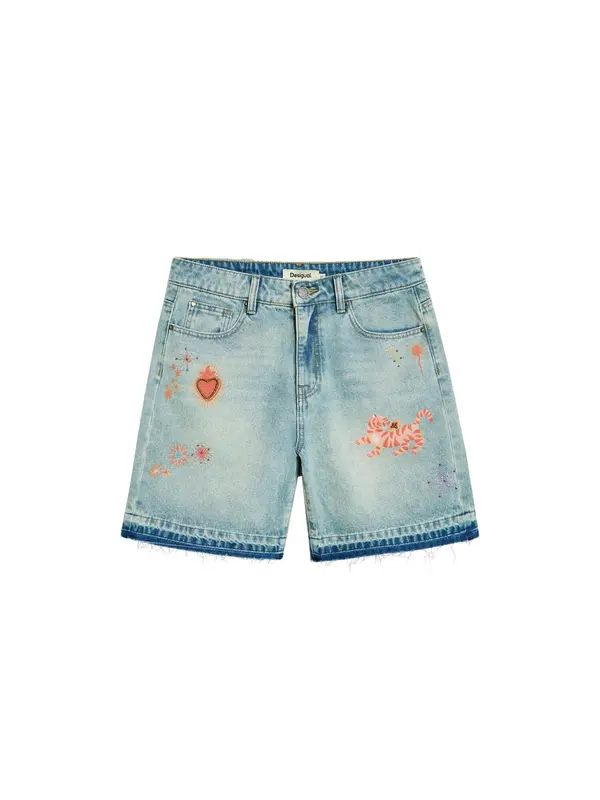 Desigual Desigual Kavbojke  modra / breskev / svetlo roza / svetlo rdeča