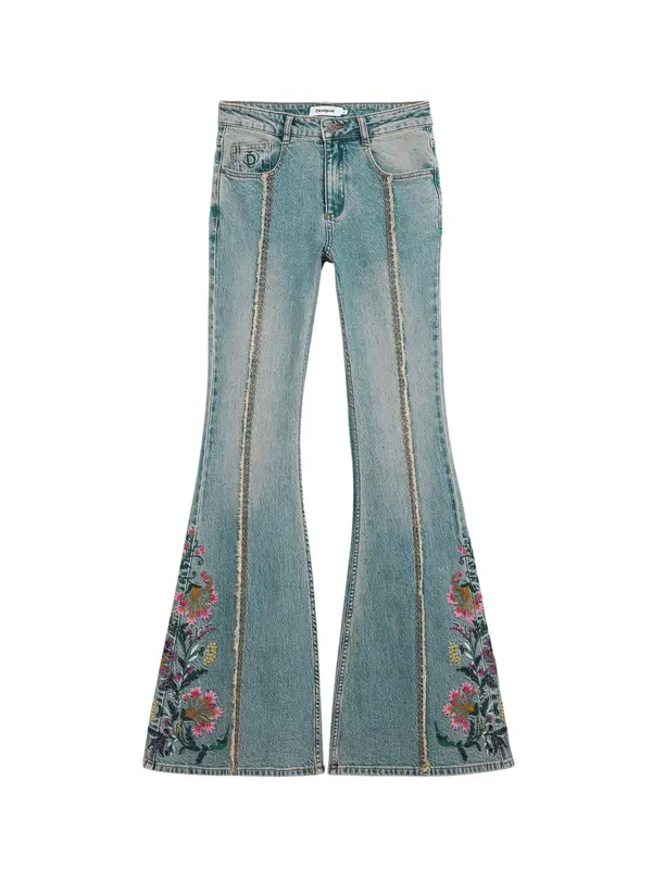 Desigual Desigual Kavbojke  modra / zelena / roza