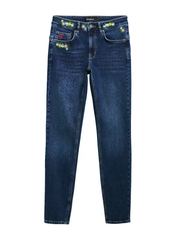 Desigual Desigual Kavbojke  nočno modra / rumena / zelena / bela