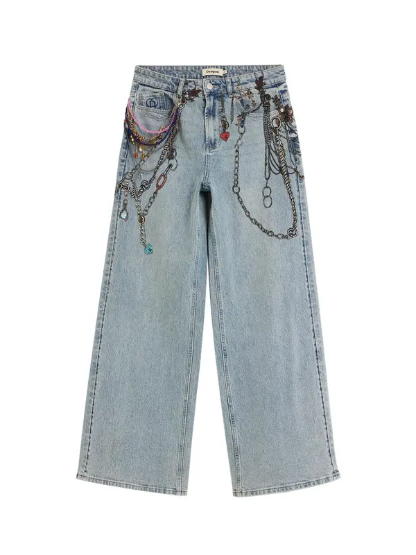 Desigual Desigual Kavbojke  svetlo modra