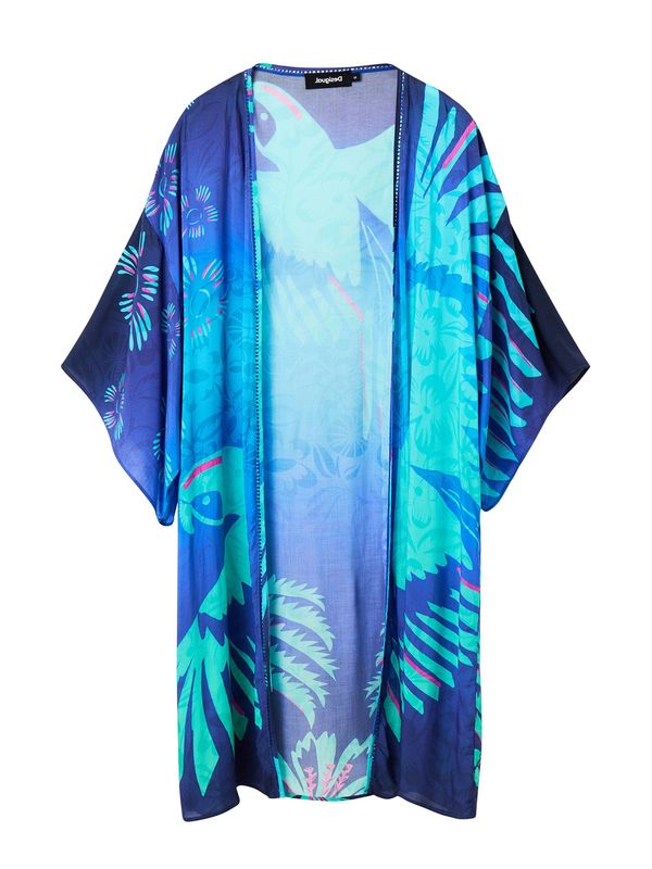 Desigual Desigual Kimono 'Arara'  turkizna / kobalt modra / voda / neonsko roza