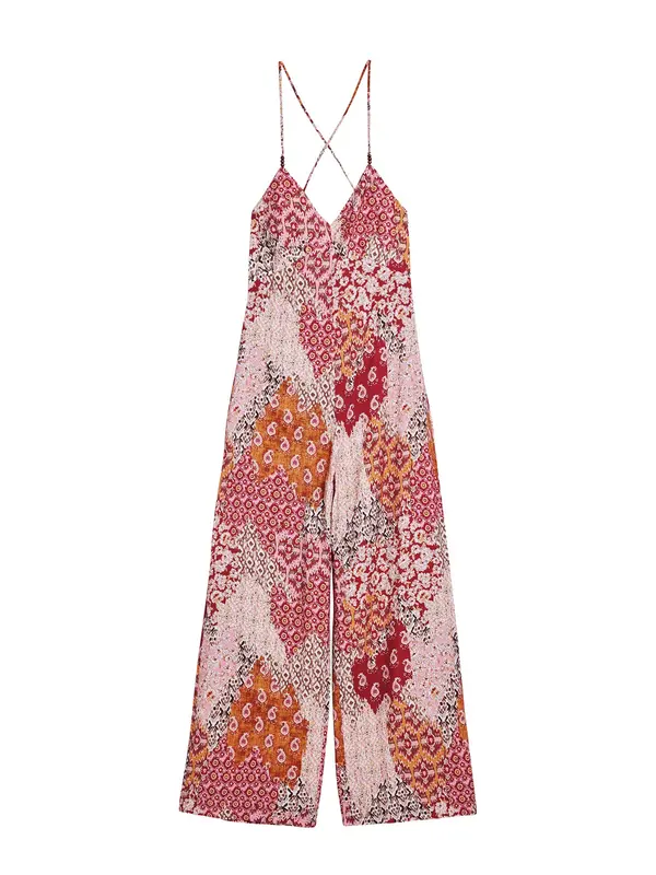 Desigual Desigual Kombinezon  oranžna / rdeča / svetlo rdeča / črna