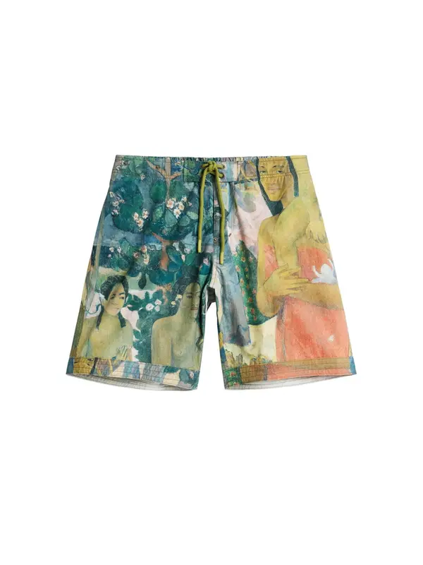 Desigual Desigual Kratke kopalne hlače 'Gaugin'  rdeča