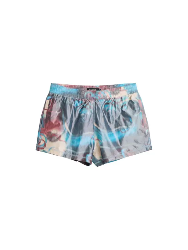 Desigual Desigual Kratke kopalne hlače  modra / rdeča