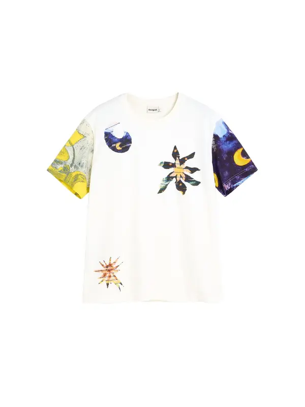 Desigual Desigual Majica 'Cosmos'  nočno modra / limona / bela
