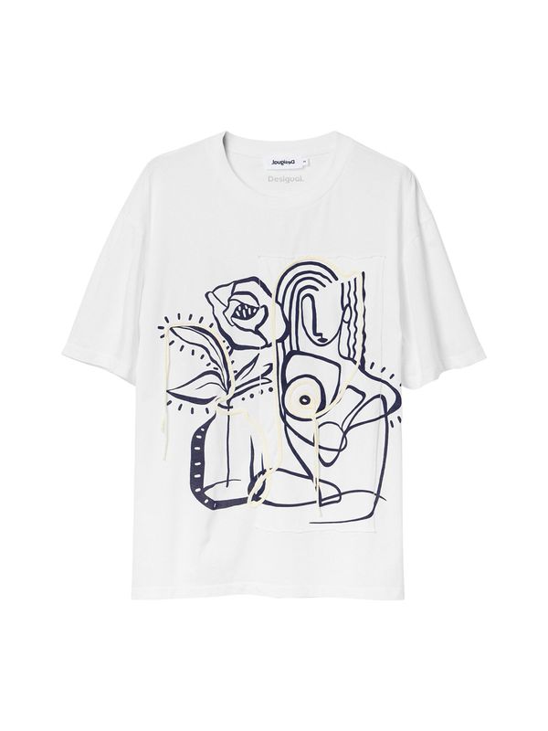 Desigual Desigual Majica  črna / bela