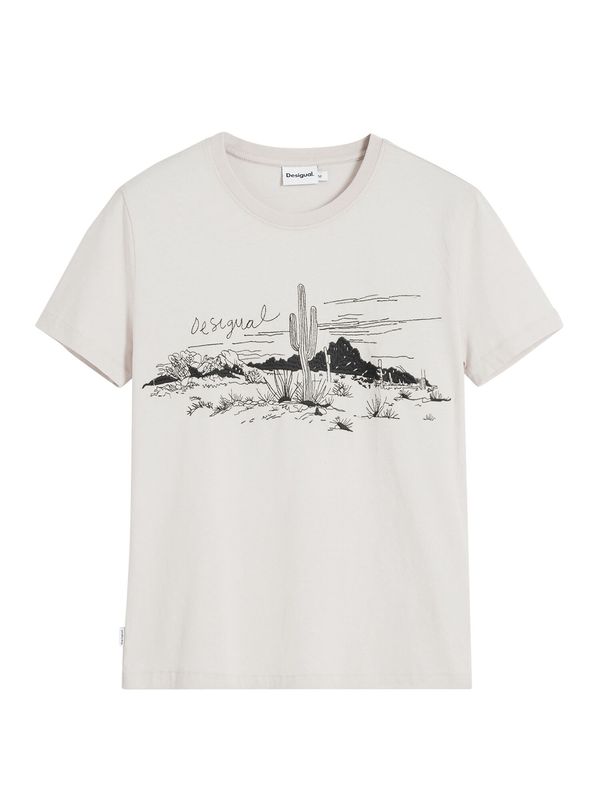 Desigual Desigual Majica  črna / bela