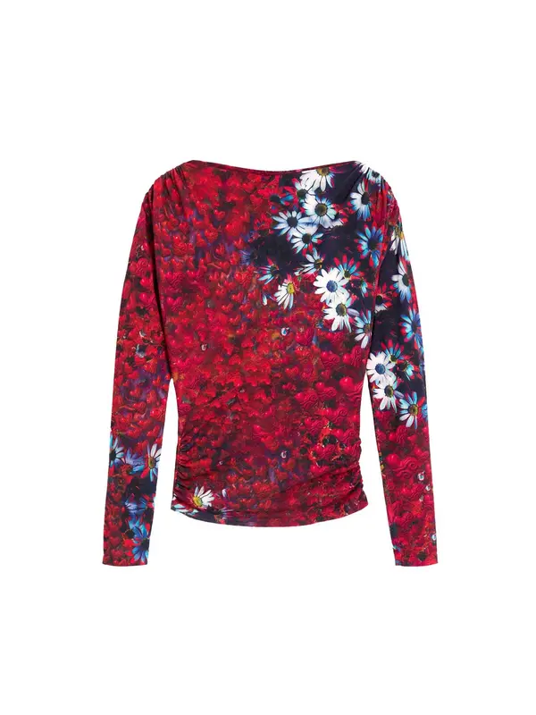 Desigual Desigual Majica 'Daisy'  temno modra / rdeča / burgund / volneno bela