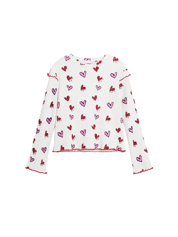 Desigual Desigual Majica  eozin / rdeča / bela