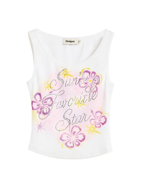 Desigual Desigual Majica  lila / roza / bela