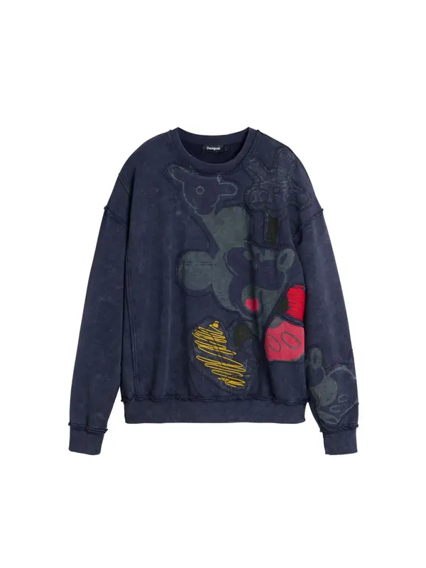 Desigual Desigual Majica 'Mickey Mouse'  temno modra / dimno-siva