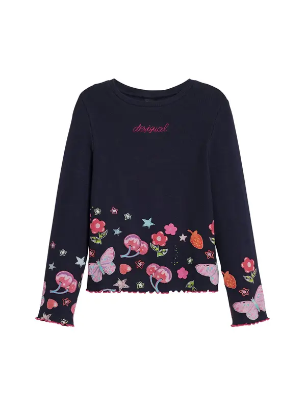 Desigual Desigual Majica  modra / mešane barve