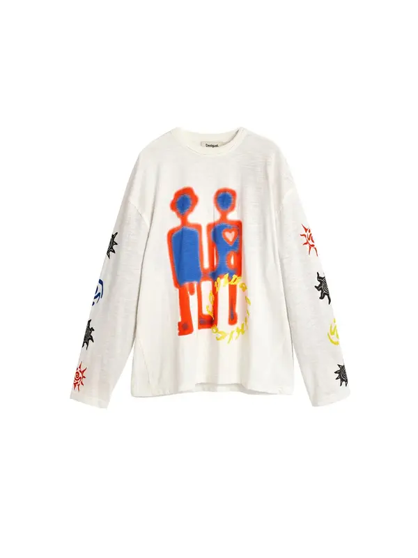 Desigual Desigual Majica  modra / rdeča / črna / bela