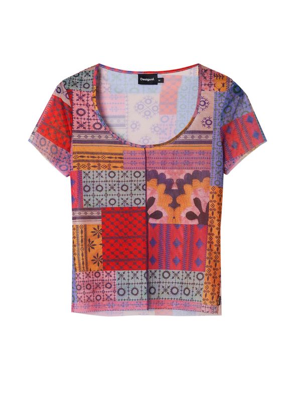 Desigual Desigual Majica  modra / rumena / roza / rdeča