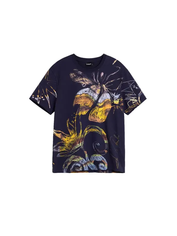 Desigual Desigual Majica  nočno modra / rumena