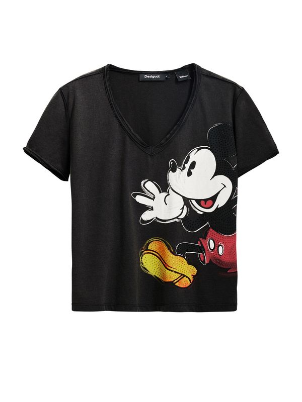 Desigual Desigual Majica  oranžna / rdeča / črna / bela