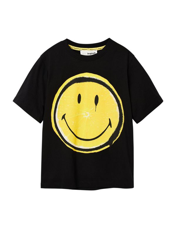 Desigual Desigual Majica  rumena / črna / bela