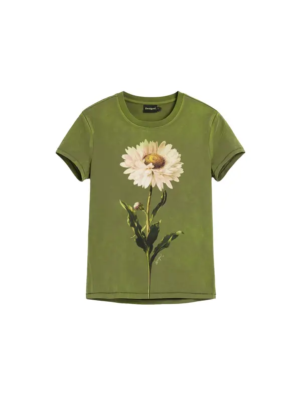 Desigual Desigual Majica  svetlo bež / svetlo rjava / zelena / temno zelena