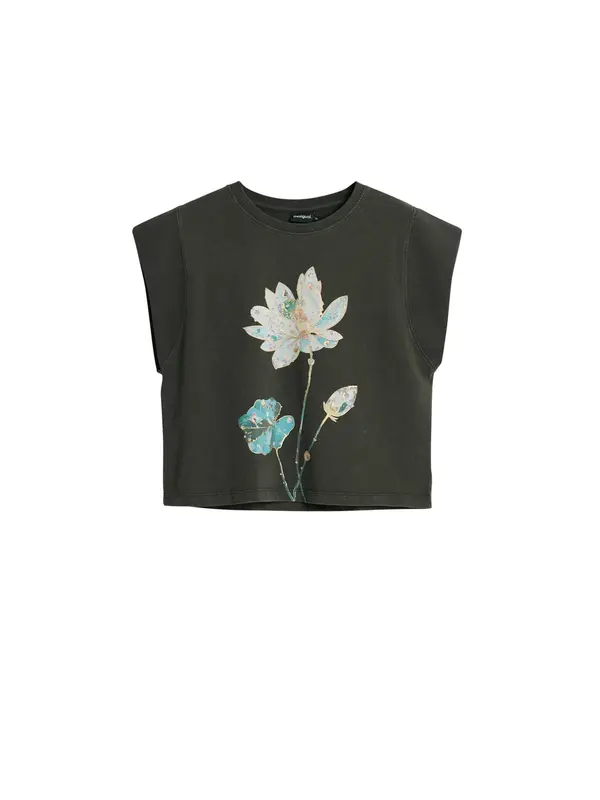Desigual Desigual Majica  svetlo modra / rumena / črna / bela