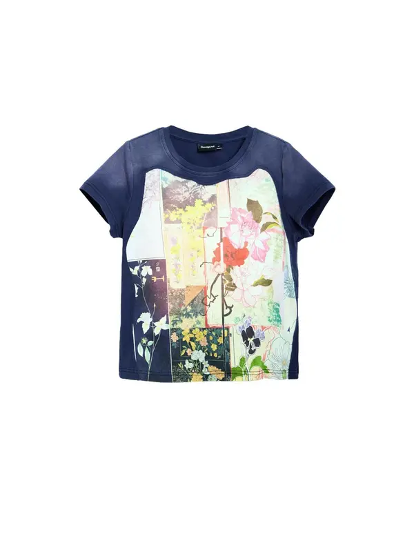Desigual Desigual Majica  temno modra / mešane barve