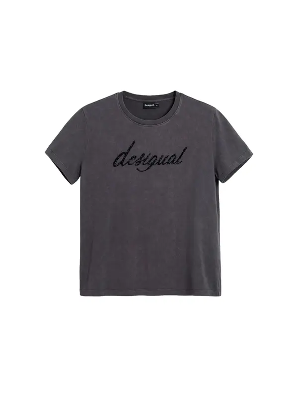 Desigual Desigual Majica  temno siva / črna