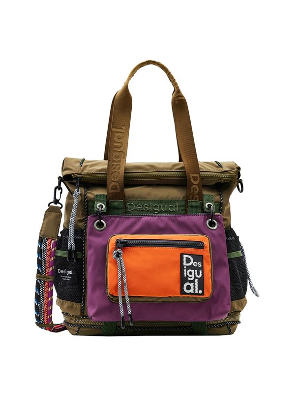 Desigual Desigual Nahrbtnik  kaki / temno liila / mandarina / črna