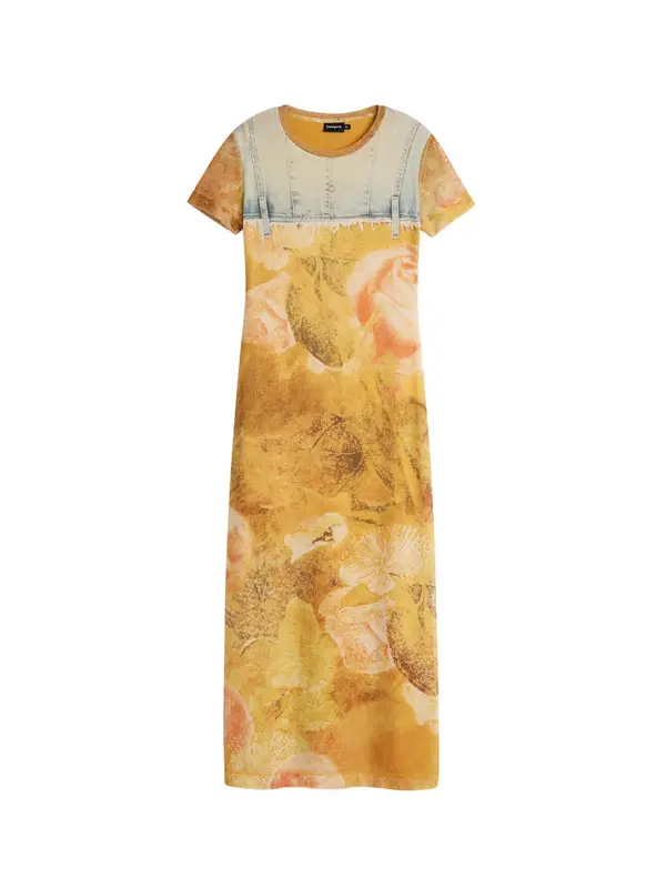 Desigual Desigual Obleka  bež / modra / rumena / oranžna