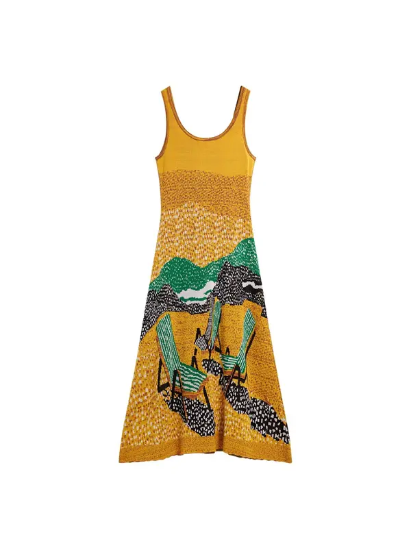 Desigual Desigual Obleka  gorčica / zelena