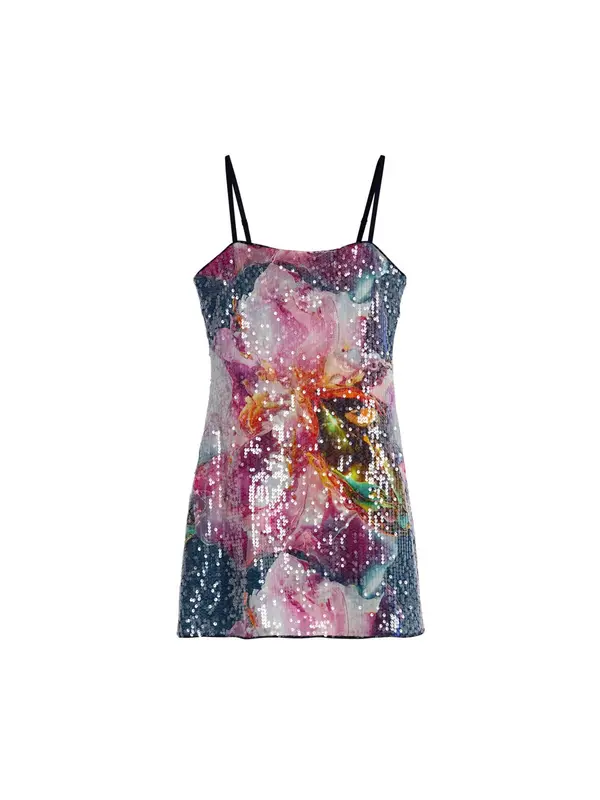 Desigual Desigual Obleka  kostanj rjava / oranžna / roza / rdeča