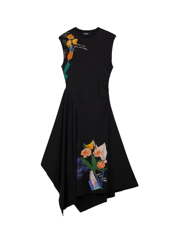 Desigual Desigual Obleka  lila / oranžna / črna