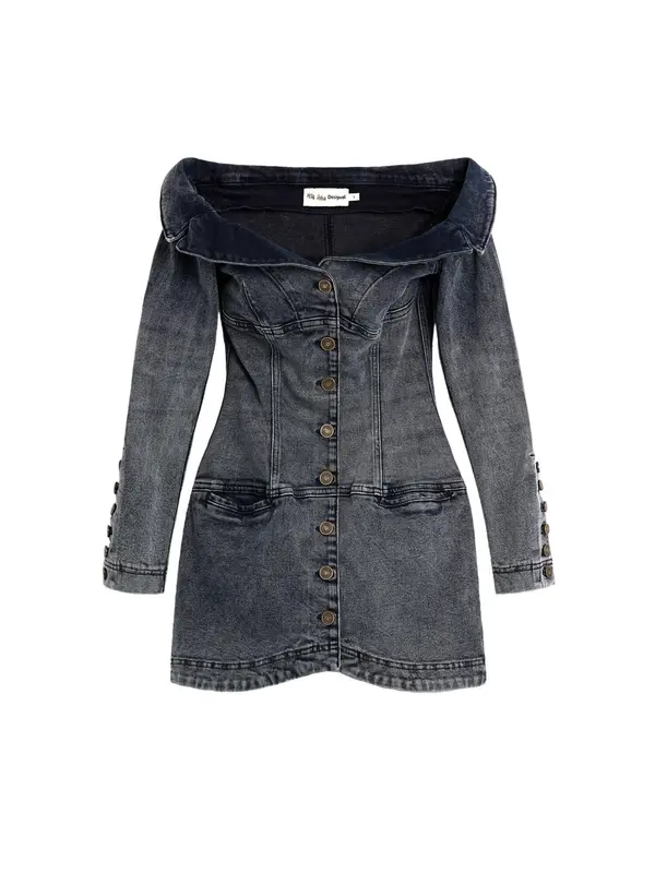 Desigual Desigual Obleka 'Masha Popova'  črn denim