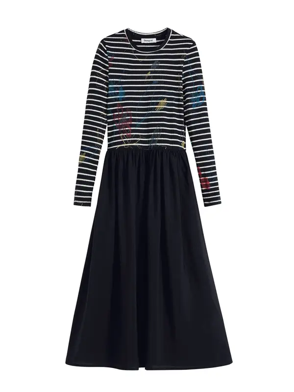 Desigual Desigual Obleka  mešane barve / črna