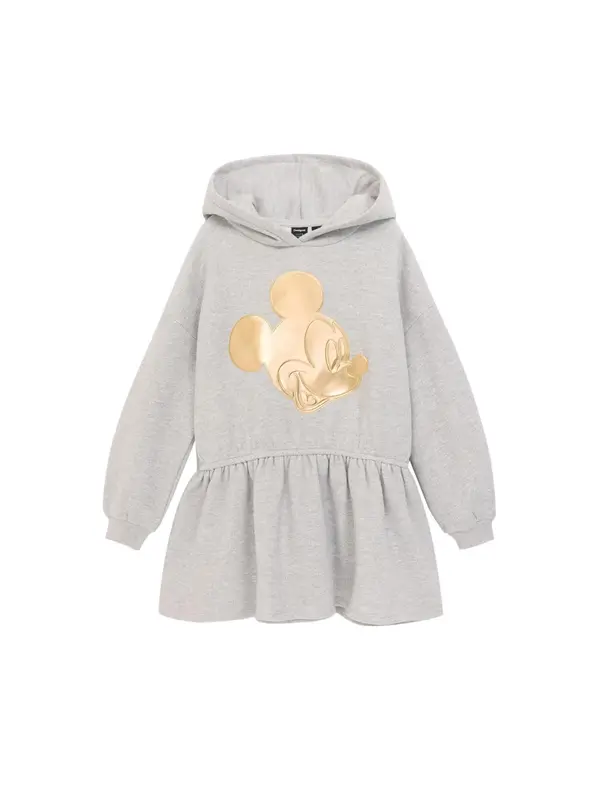 Desigual Desigual Obleka 'Mickey Mouse'  zlato-rumena / svetlo siva