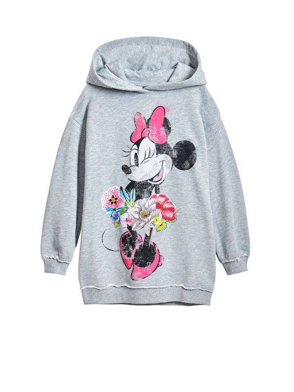 Desigual Desigual Obleka 'Minnie Mouse'  siva / svetlo roza / črna / bela