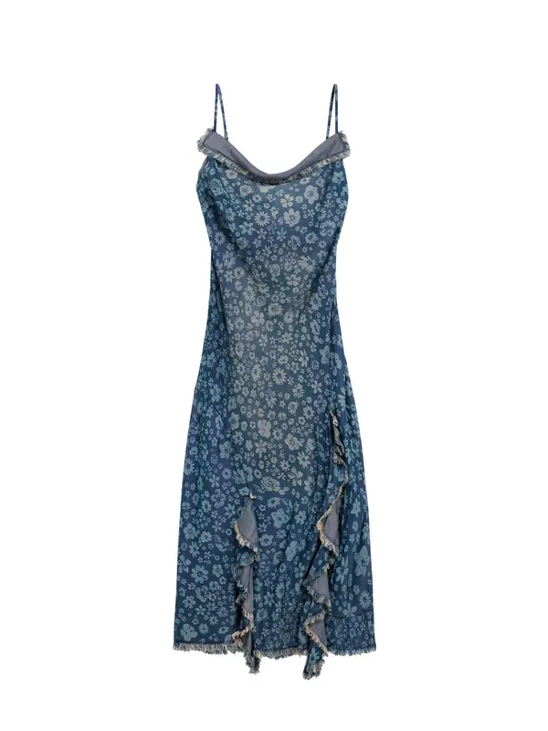 Desigual Desigual Obleka  modra / bela