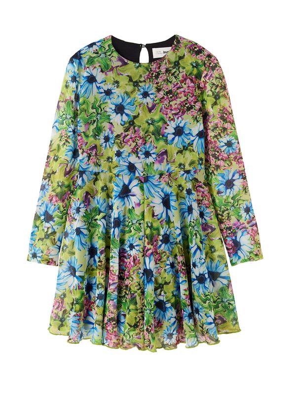 Desigual Desigual Obleka  modra / limeta / travnato zelena / ciklama