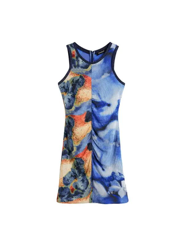 Desigual Desigual Obleka  modra / rumena / oranžna