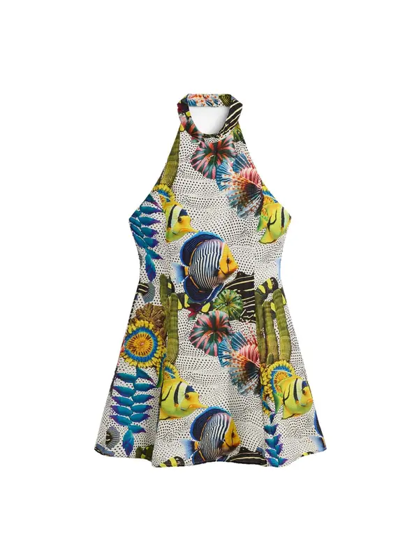 Desigual Desigual Obleka  modra / rumena / zelena / črna / bela