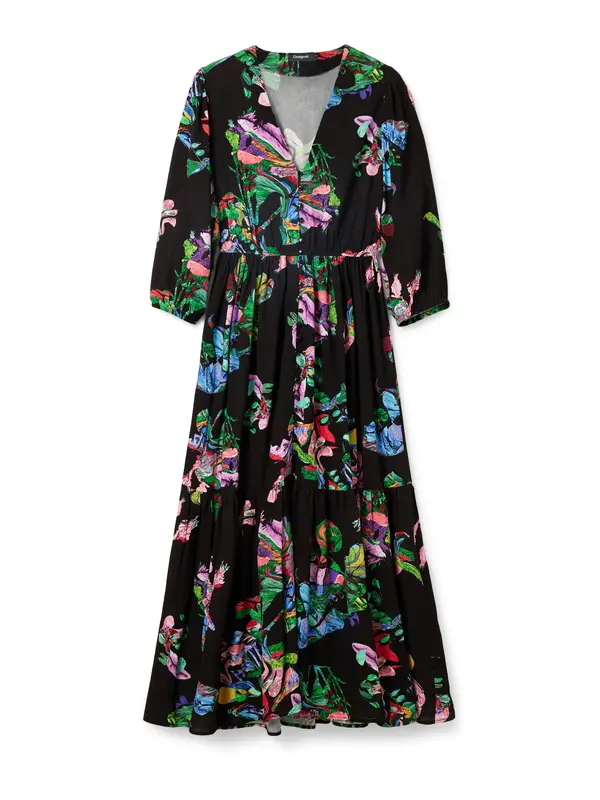 Desigual Desigual Obleka 'Poppy M. Christian Lacroix'  nebeško modra / zelena / lila / črna