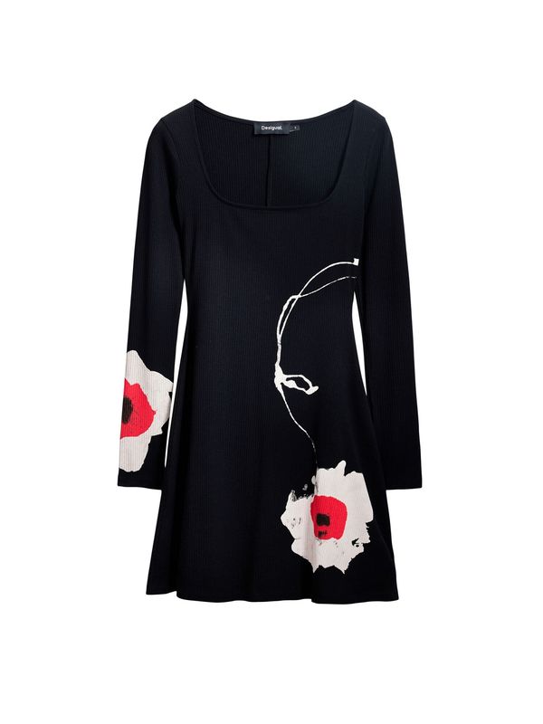 Desigual Desigual Obleka  rdeča / črna / bela