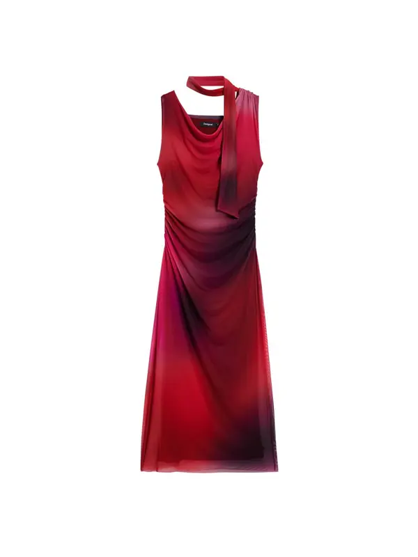 Desigual Desigual Obleka  rdeča / črna